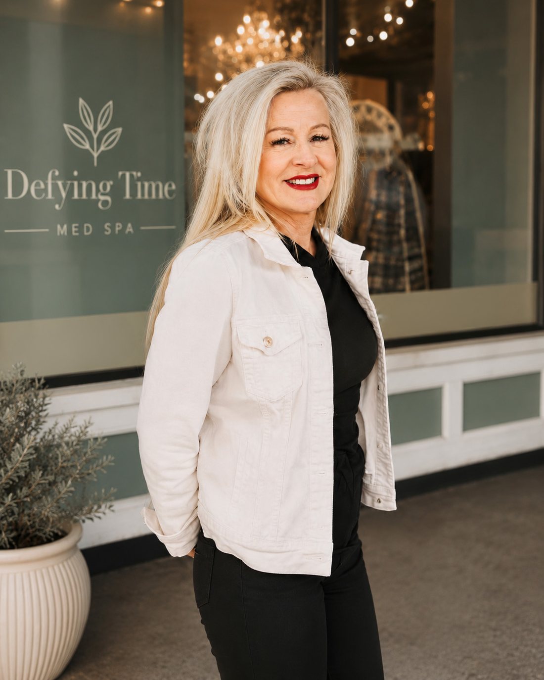 Carolyn, founder of Defying Time Med Spa in Whitefish, Montana